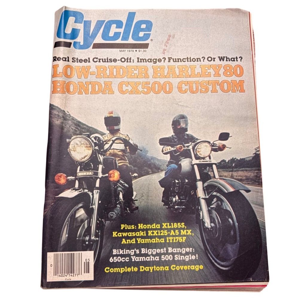 Cycle Magazine May 1979‎ Harley 80 Honda CX500 Custom Yamaha IT175F Daytona 79